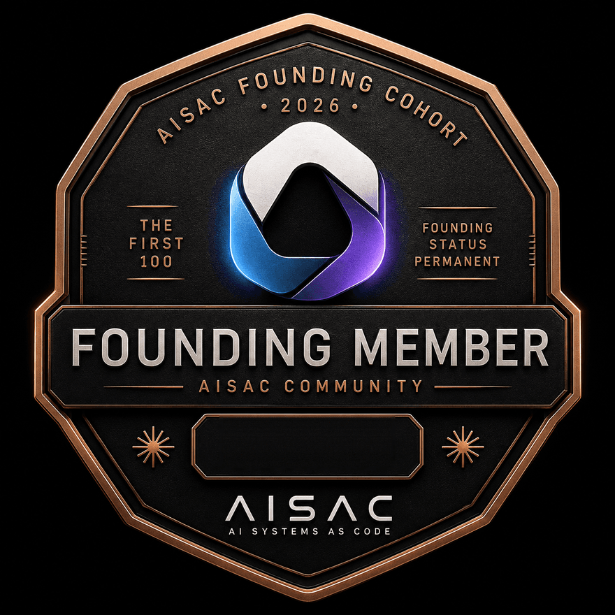 Badge AISAC Founding Member — posição 023/100